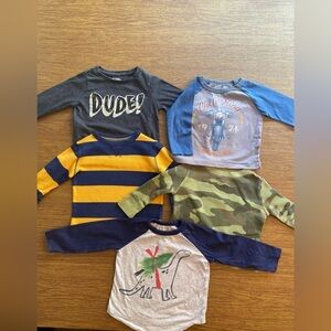 Bundle of long sleeve shirts size 12-18 months